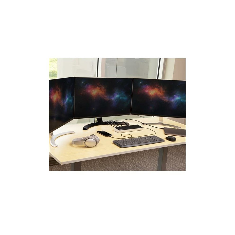 Produktbild för StarTech.com 4K USB-C-docka för tre skärmar med 5 USB 3.0-portar - dockningsstation - USB-C - HDMI, 2 x DP - 1GbE