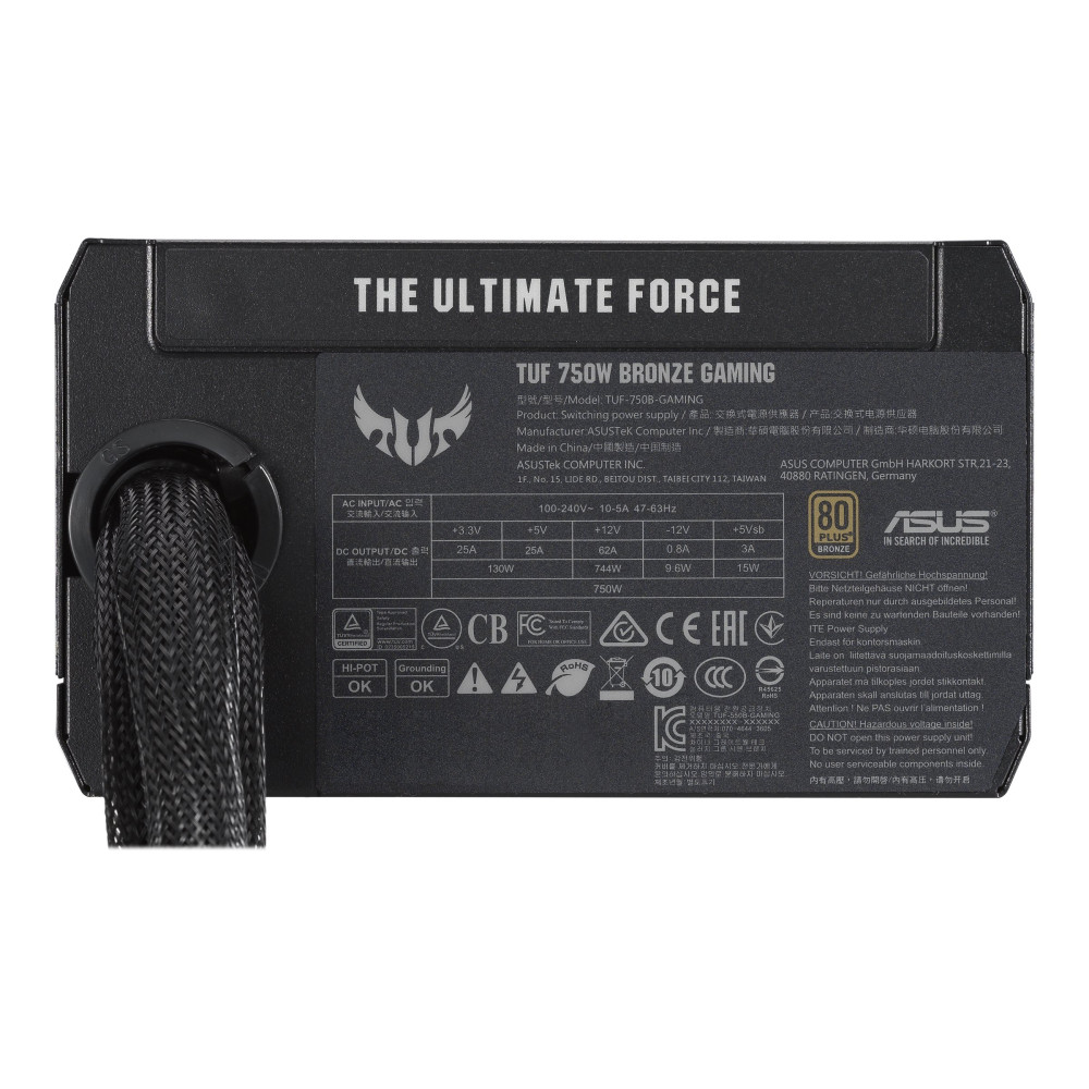 Produktbild för ASUS TUF-GAMING-750B - nätaggregat - 750 Watt