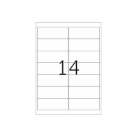 Produktbild för HERMA Premium - laminerade adressetiketter - matt - 1400 etikett (er) - 99.1 x 38.1 mm