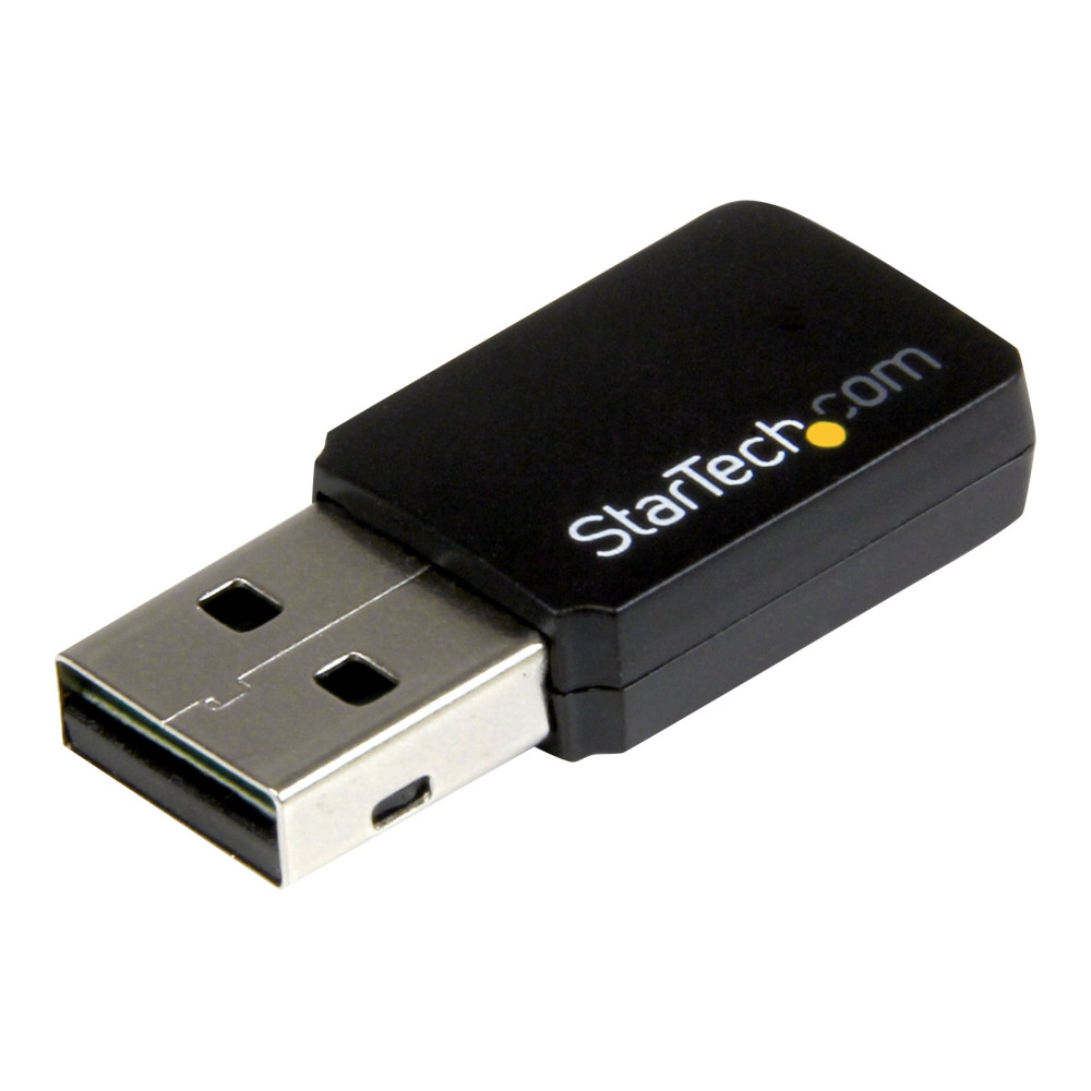 Produktbild för StarTech.com USB 2.0 AC600 trådlös-AC-nätverksadapter med mini dual-band - 1T1R 802.11ac WiFi-adapter - nätverksadapter - USB 2.0