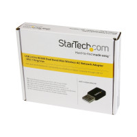 Produktbild för StarTech.com USB 2.0 AC600 trådlös-AC-nätverksadapter med mini dual-band - 1T1R 802.11ac WiFi-adapter - nätverksadapter - USB 2.0