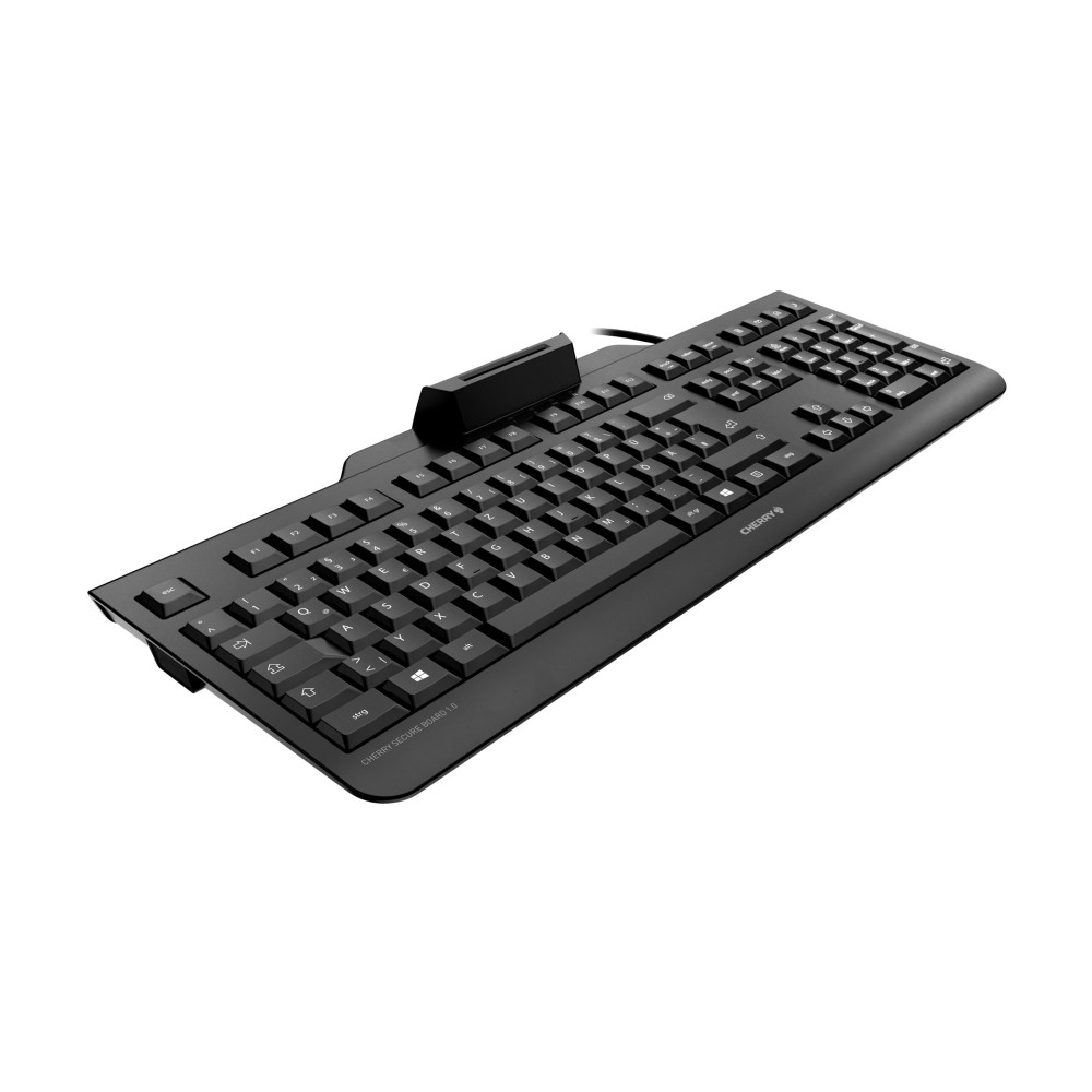 Produktbild för CHERRY SECURE BOARD 1.0 - tangentbord - med NFC - tysk - svart Inmatningsenhet