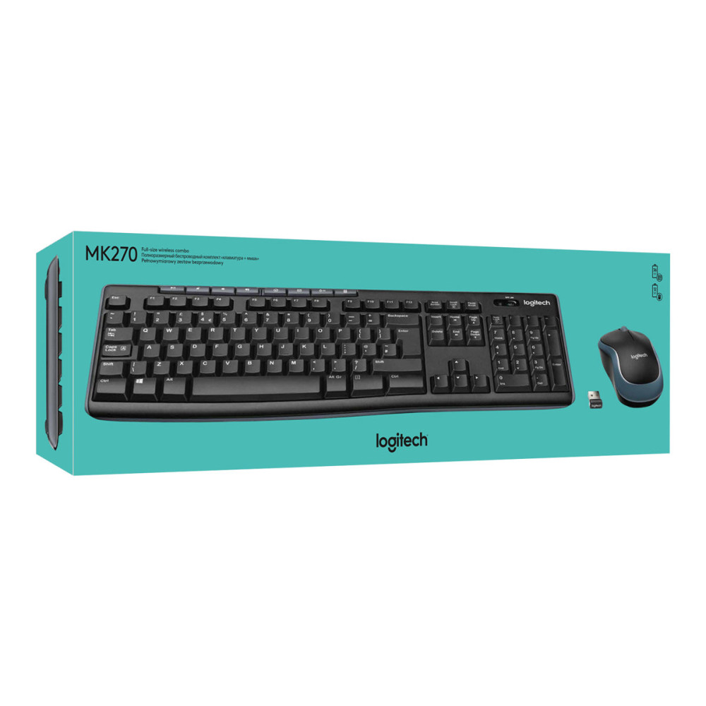 Produktbild för Logitech MK270 Wireless Combo - sats med tangentbord och mus - tysk Inmatningsenhet
