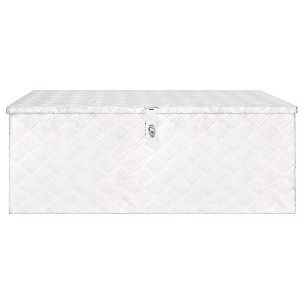 Produktbild för Förvaringslåda silver 100x55x37 cm aluminium