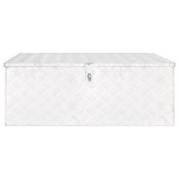 Produktbild för Förvaringslåda silver 100x55x37 cm aluminium
