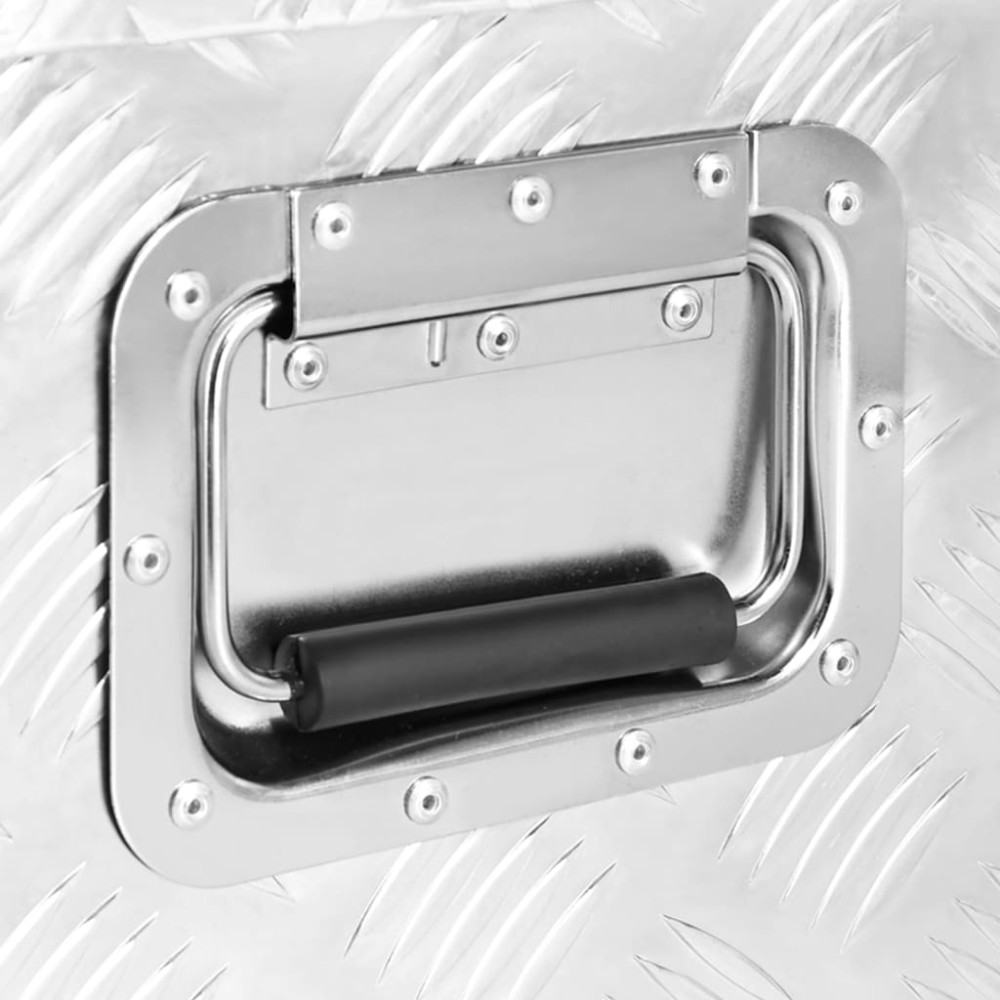 Produktbild för Förvaringslåda silver 100x55x37 cm aluminium