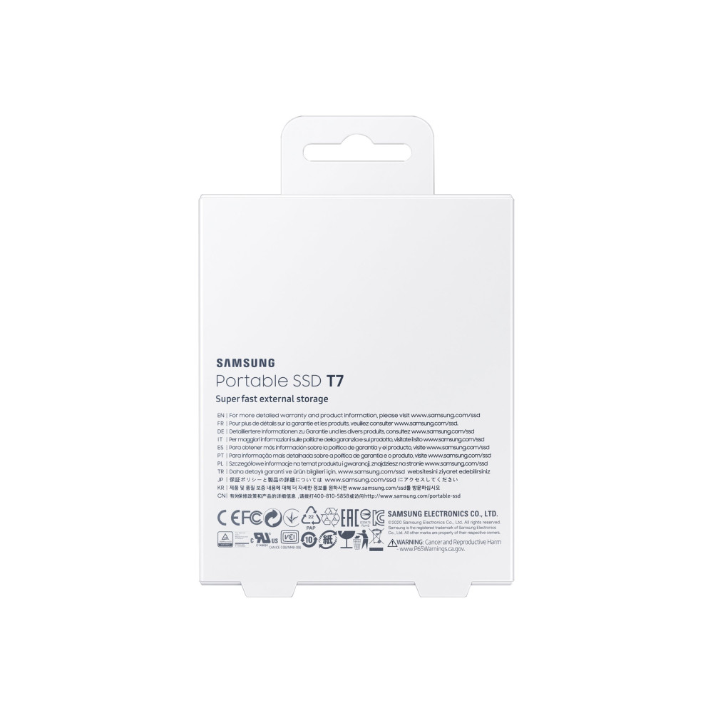 Produktbild för Samsung T7 MU-PC2T0T - SSD - 2 TB - USB 3.2 Gen 2