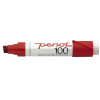 Produktbild för Penol 100, Röd, Mejselspets, Röd, Vit, 3 mm, 1 cm, Glas, Met...