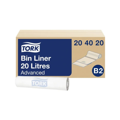 TORK - sopkorgsinsats - 20 L - plast - vit - paket med 100 - Övrigt inom tillbehör
