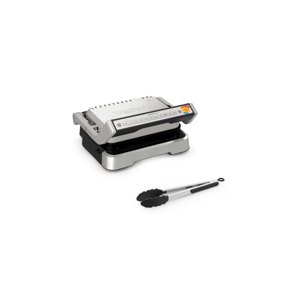 Produktbild för Tefal OptiGrill 2in1 GC773D10, Rostfritt stål, Metall, Rekta...