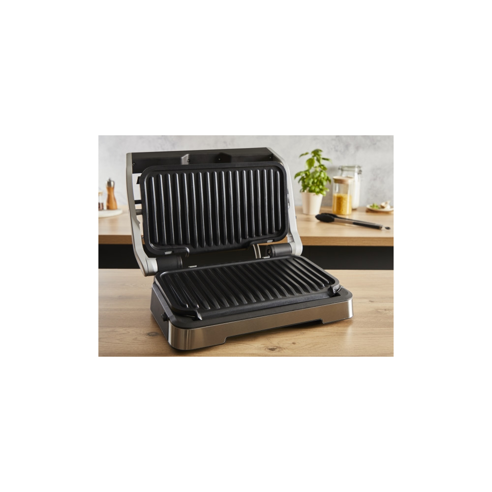 Produktbild för Tefal OptiGrill 2in1 GC773D10, Rostfritt stål, Metall, Rekta...