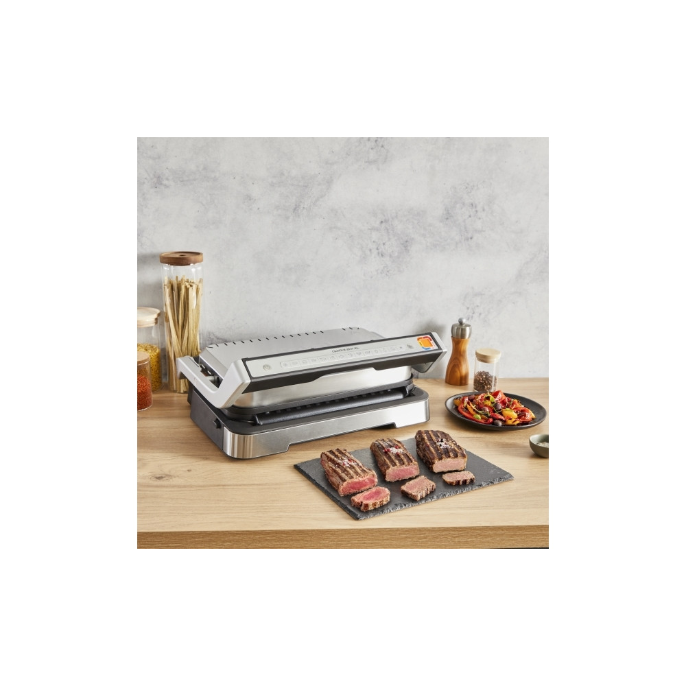 Produktbild för Tefal OptiGrill 2in1 GC773D10, Rostfritt stål, Metall, Rekta...