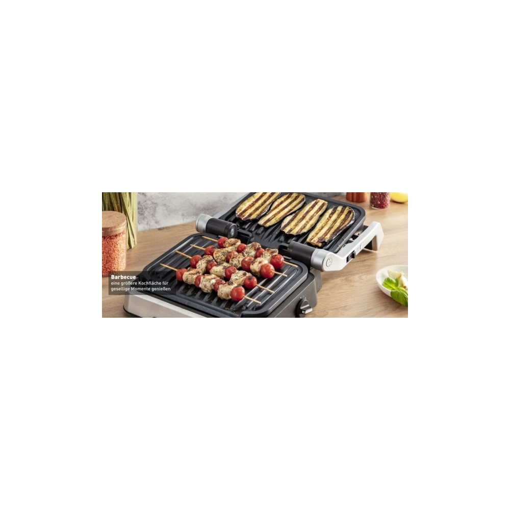 Produktbild för Tefal OptiGrill 2in1 GC773D10, Rostfritt stål, Metall, Rekta...