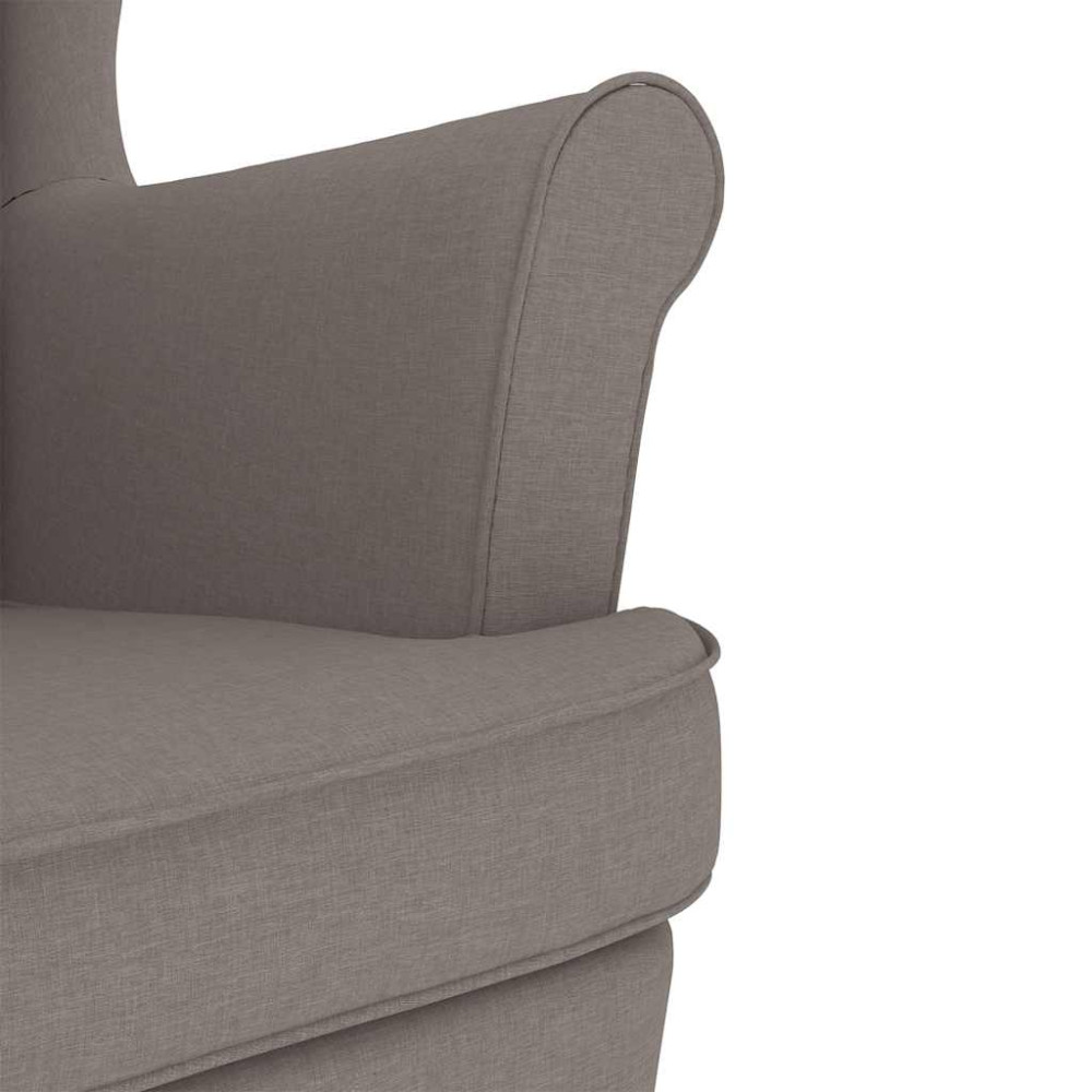 Produktbild för Gungstol med fotpall taupe tyg