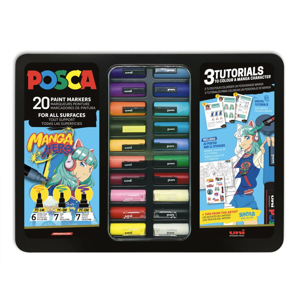 Produktbild för POSCA Metall Tinæske