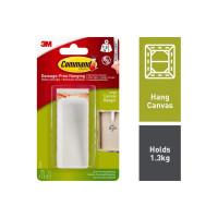 Produktbild för 3M 17044, inomhus, Tavelkrok, Vit, Självhäftande remsa, 1,3...