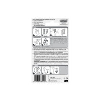 Produktbild för 3M 17044, inomhus, Tavelkrok, Vit, Självhäftande remsa, 1,3...