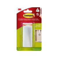 Produktbild för 3M 17044, inomhus, Tavelkrok, Vit, Självhäftande remsa, 1,3...