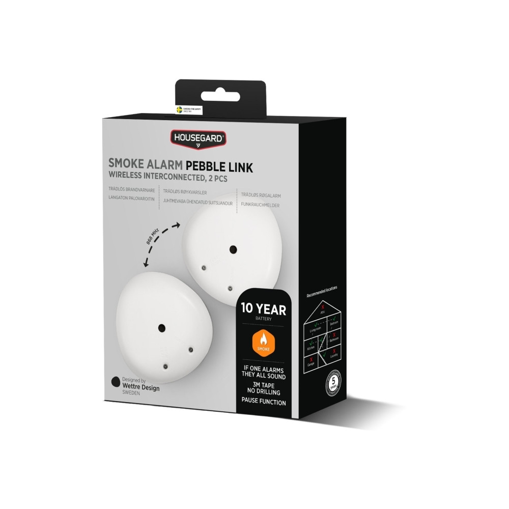 Produktbild för HOUSEGARD 2-pack Housegaard Pebble Link trådlös, kan kopplas...