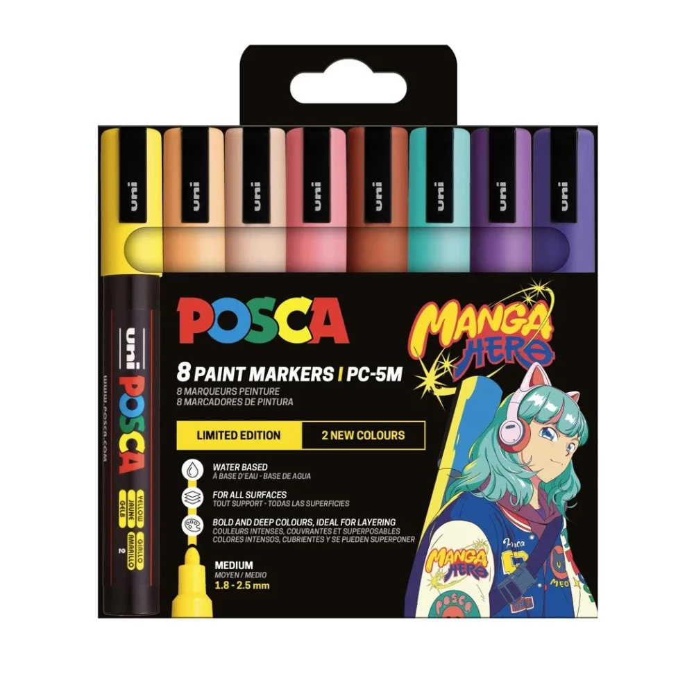 Produktbild för POSCA PC-5M MANGA HERO
