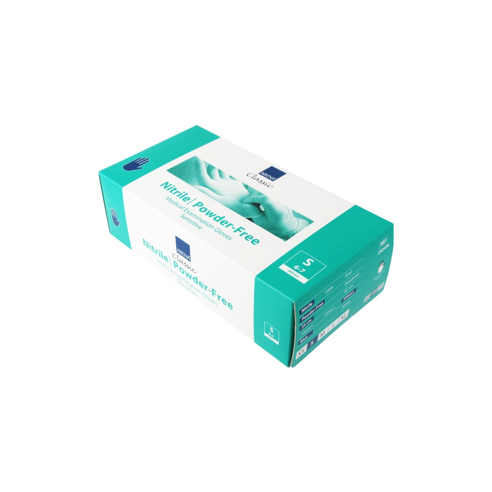 Produktbild för Nitrilhandske Classic Sensitive small blå pudderfri