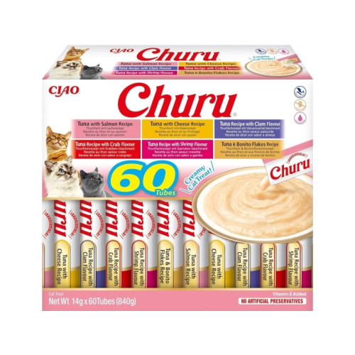 INABA Inaba Foods INABA CAT CHURU VARIETIES tonfisk kattgodis 60 x...
