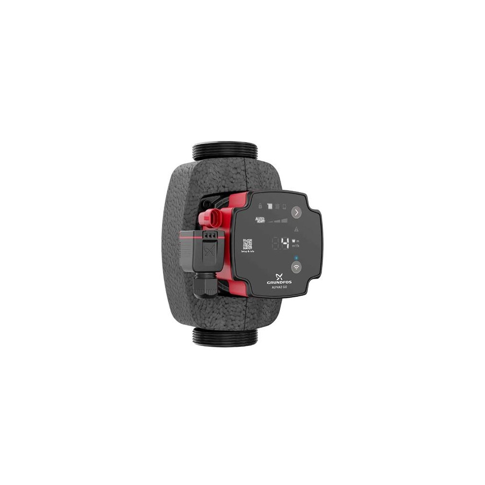 Produktbild för GRUNDFOS ALPHA2 GO cirkulationspump gjutjärn 2/180mm svart/r...