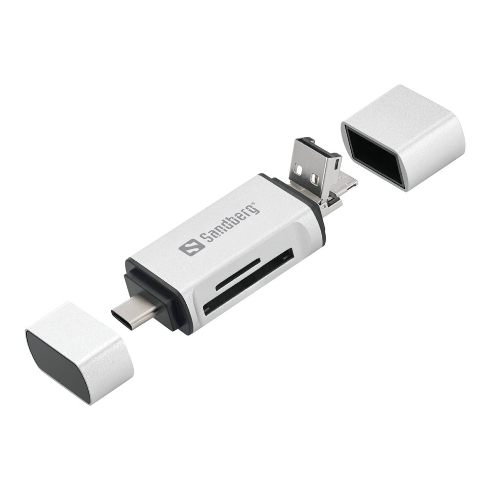 Produktbild för Sandberg kortläsare - micro USB / USB / USB-C