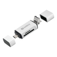 Produktbild för Sandberg kortläsare - micro USB / USB / USB-C