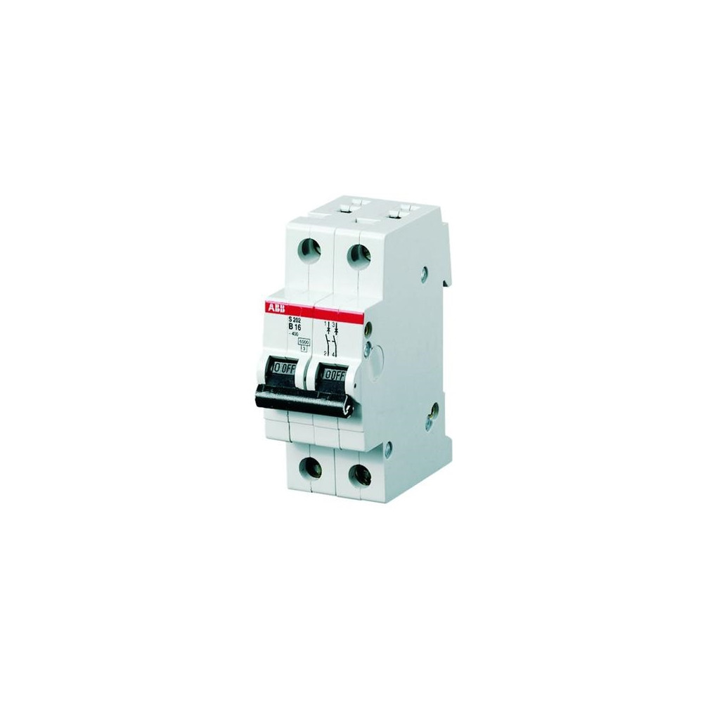 Produktbild för ABB automatsäkring MCB 13A C, 2-pol, 6kA, 230/400V AC, 36 mm