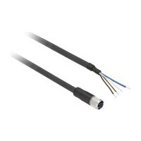 Produktbild för Schneider Electric XZCP0941L2, 2 m, M8, Hunstik, Sort, Polyu...