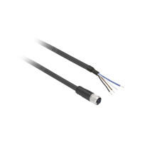 Produktbild för Schneider Electric XZCP0941L2, 2 m, M8, Hunstik, Sort, Polyu...