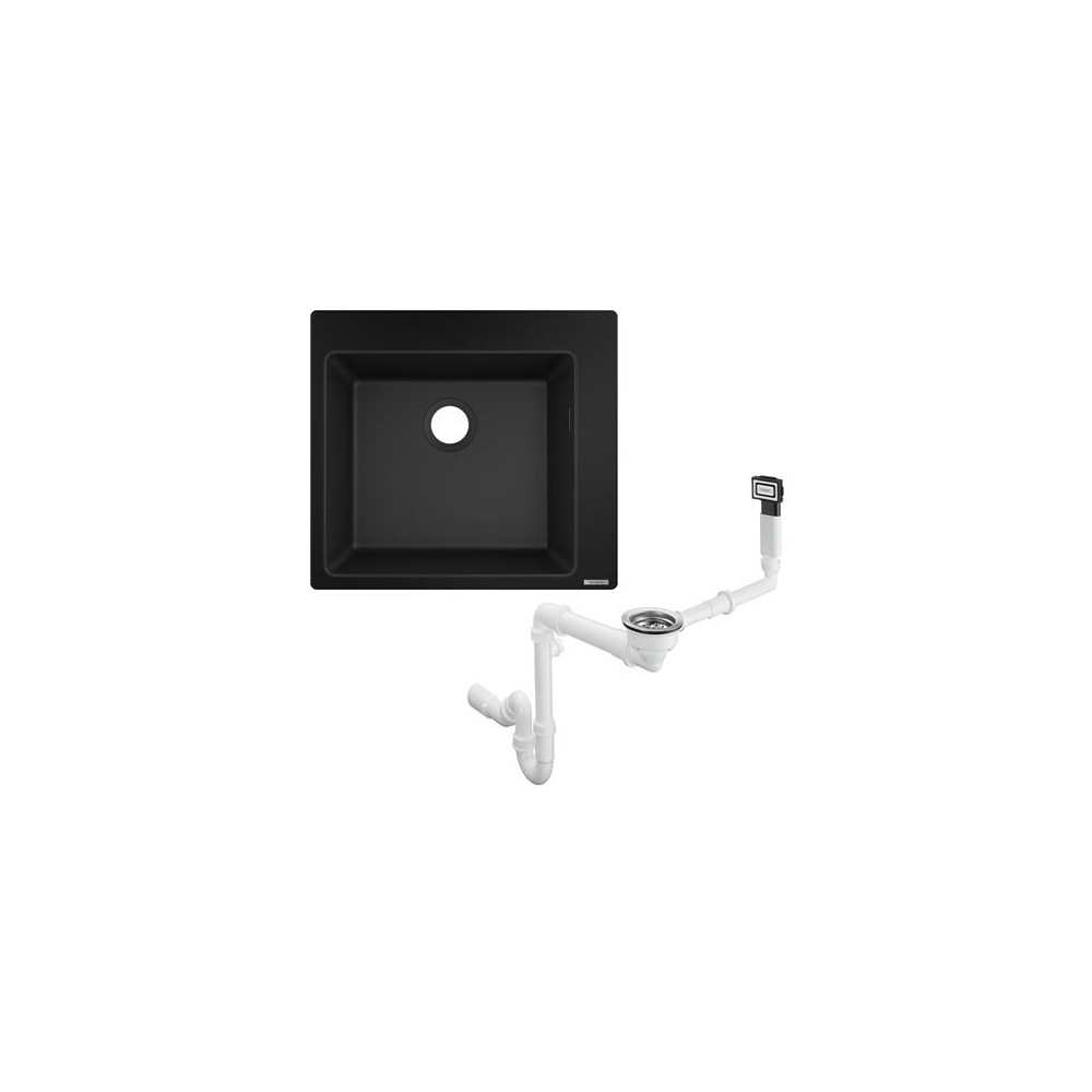 Produktbild för hansgrohe SilicaTec granit köksbänk S510-F450 med avloppssat...