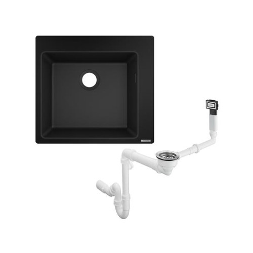HANSGROHE hansgrohe SilicaTec granit köksbänk S510-F450 med avloppssat...