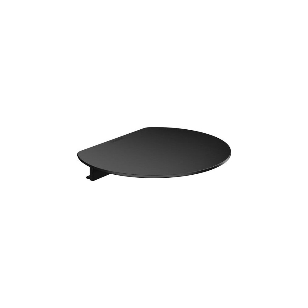 Produktbild för HansGrohe WallStoris hylla 200x169mm m/ skenor, matt svart,...