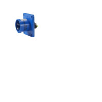 Produktbild för BALS CEE infälld H6 230V 16A 3-polig blå rak, fläns 75x75mm,...