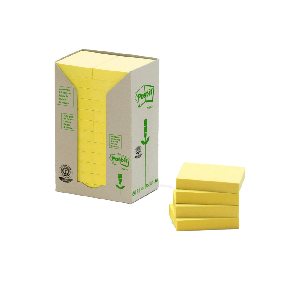 Produktbild för Post-it 653-1T - mini-tower bärbara datorer - 38 x 51 mm - 2400 ark (24 x 100)