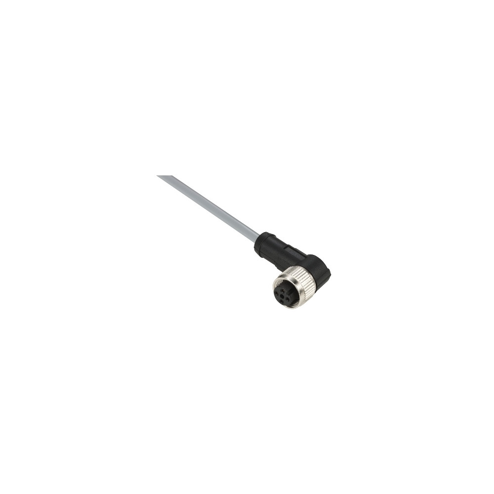 Produktbild för Schneider Electric XZCPV1241L5, 5 m, M12, Hunstik, Grå, Poly...