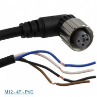 Produktbild för Schneider Electric XZCPV1241L5, 5 m, M12, Hunstik, Grå, Poly...