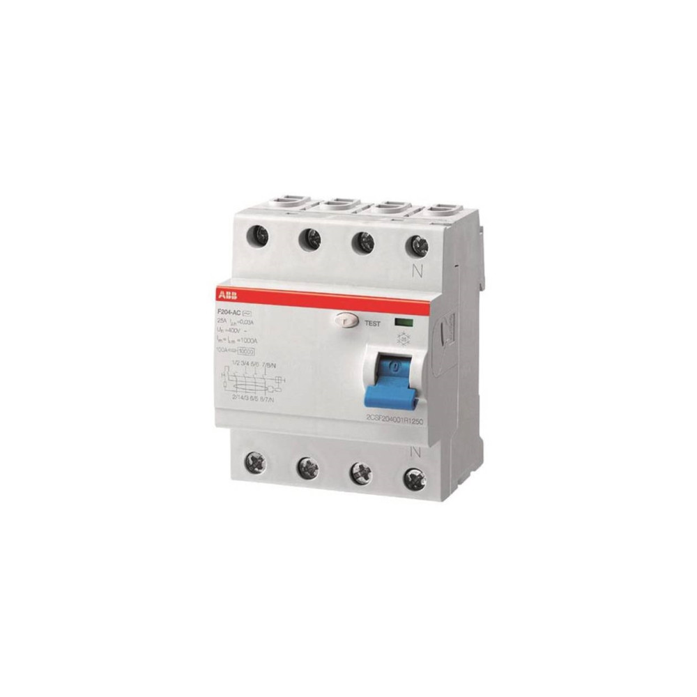 Produktbild för ABB F204 A-63/0,03, Jordfelsbrytare, Typ A, 230
