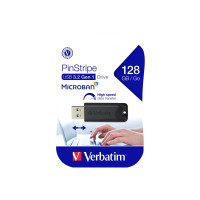 Produktbild för Verbatim PinStripe USB Drive - USB flash-enhet - 128 GB