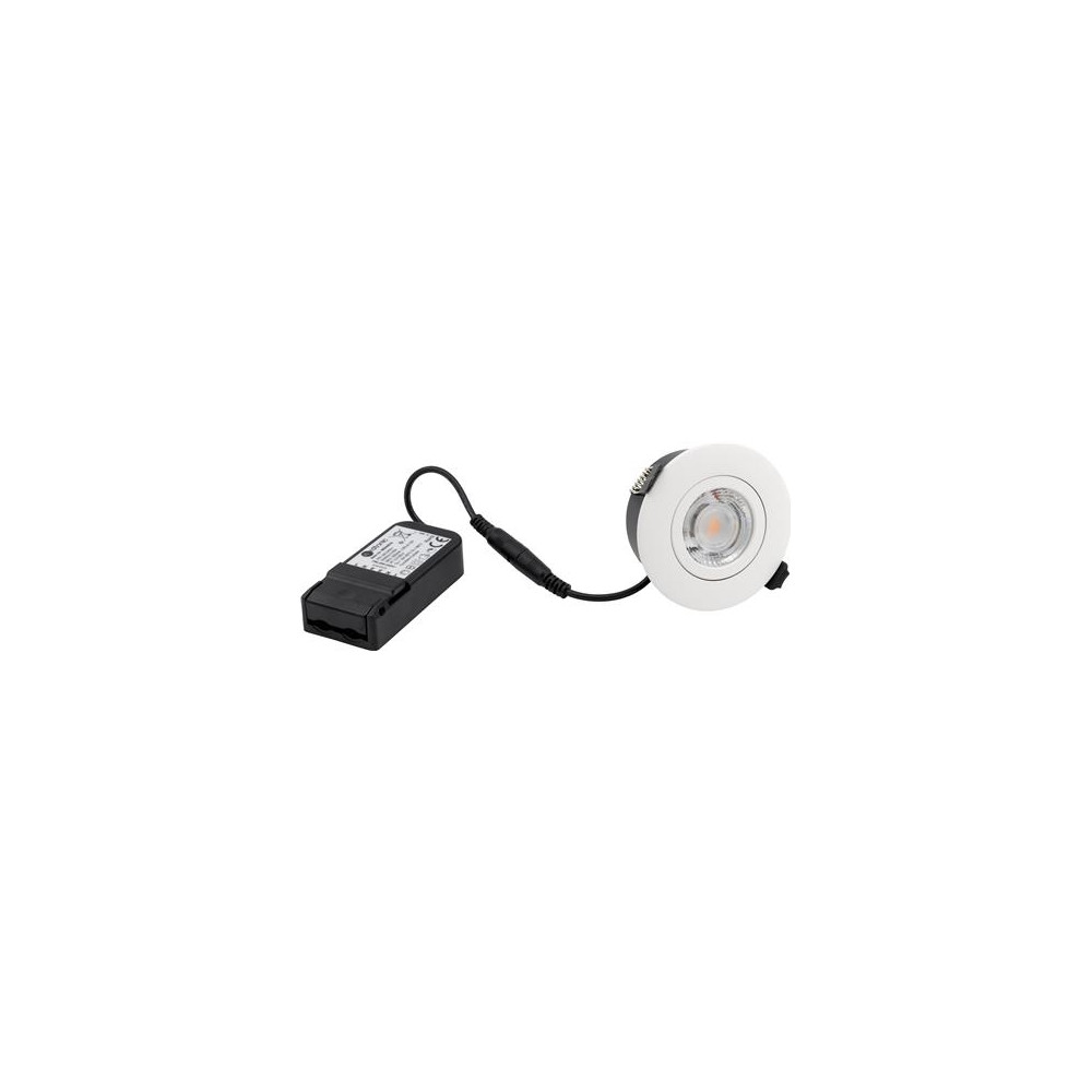 Produktbild för NORDTRONIC Low Profile flexibelt G2 Ø75 2700K-drivdon, rund,...