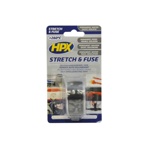HPX HPX stretch- och varmlimtejp svart