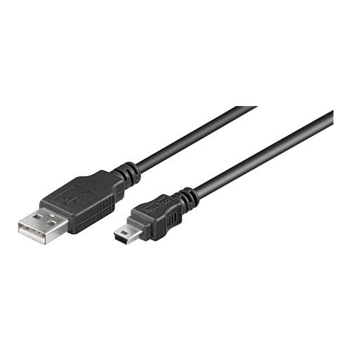 Vivolink VIVOLINK USB-kabel USB-A till Mini USB B, 5-pol, svart, 1,8...