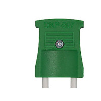 Produktbild för Platt plugg utan jord grön 16A 250V, för tråd Ø2,5-9 mm förs...