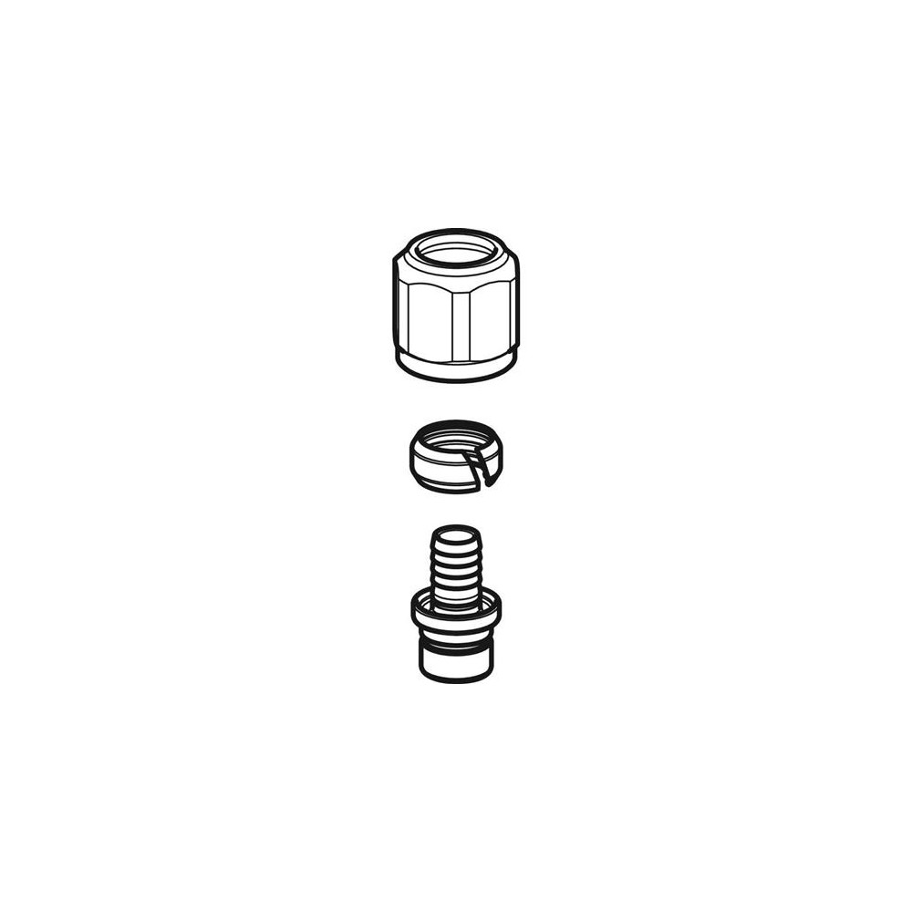 Produktbild för Geberit vattenanslutningssats för PEX-rör 15 mm x 2,5 (anslu...