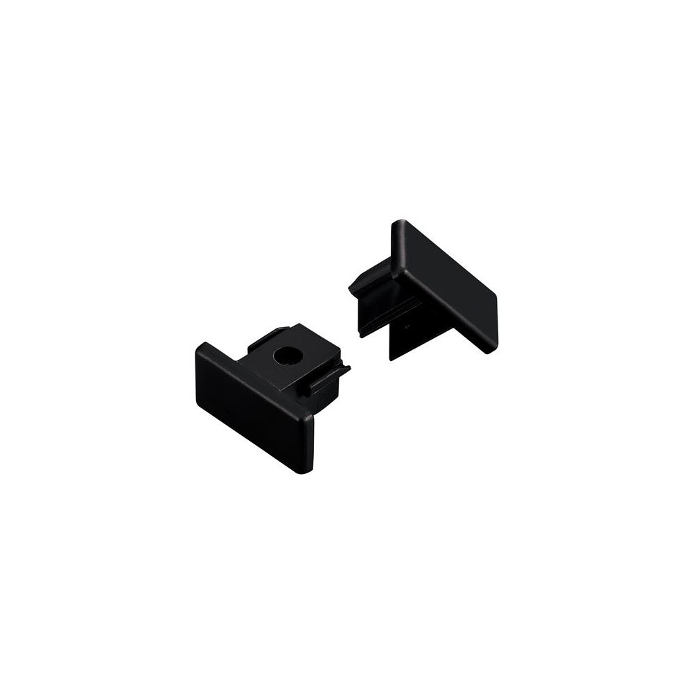 Produktbild för Ändstycke svart Square 1F