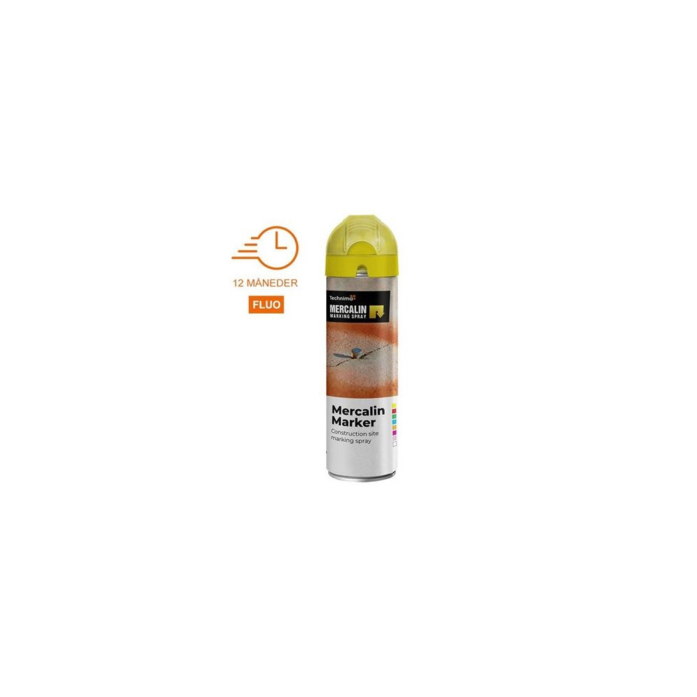 Produktbild för MERCALIN varumärke spray FLUO 500 ml. GUL