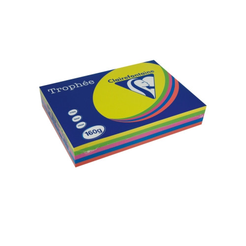 Clairefontaine Färgat papper Trophée A4 160 g assort. intensiva färger 1713...