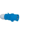 Produktbild för BALS CEE stickpropp 32A 230V klocka H6 3-pol blå, IP44, skru...